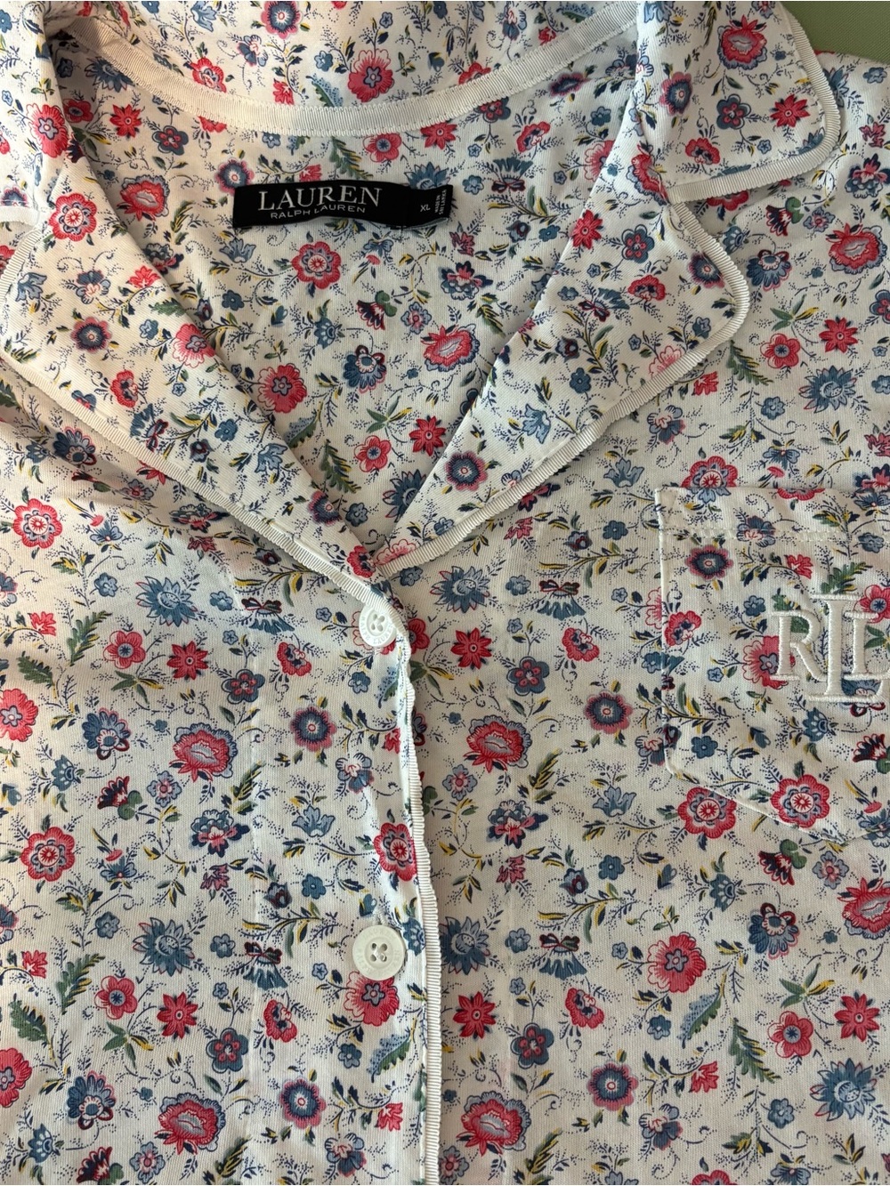 POLO Ralph Lauren Ditsy Bouquet pajama short set XL NWT - Picture 2 of 3